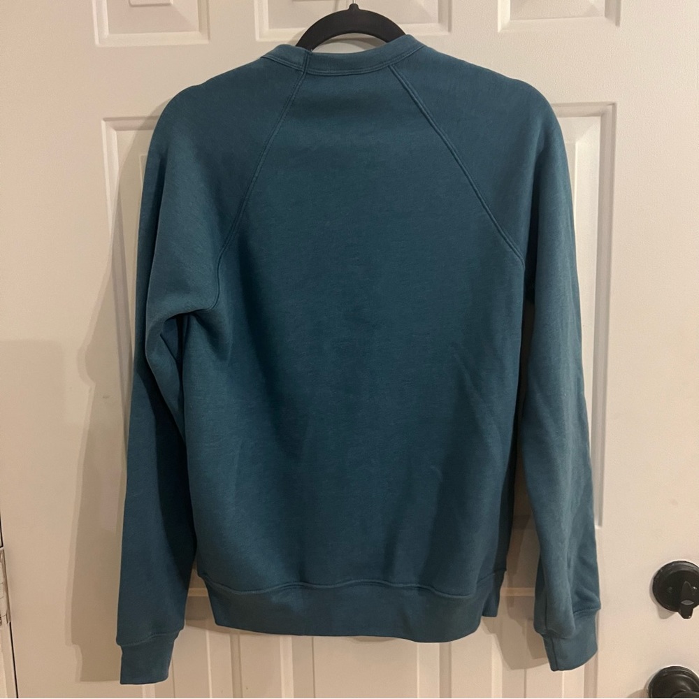 Bella Canvas Sponge Fleece Raglan Sweatshirt - Heather Teal - Picture 2 of 3